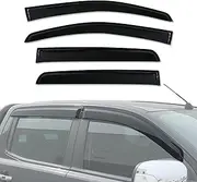 AUSGO Weathershields Compatible with Ford Ranger Dual Cab 2011-2022, Injection Weather Shields Window Visors Wind Deflectors Sun Rain Guard 4PCS Set