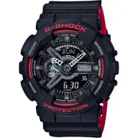 在飛比找momo購物網優惠-【CASIO 卡西歐】G-SHOCK 人氣經典紅黑雙顯手錶(