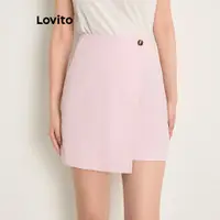 在飛比找蝦皮商城優惠-Lovito 女士可愛素色不對稱短裙 L83ED111