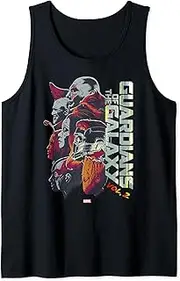 [Marvel] Guardians Of The Galaxy Distressed Side Portrait Tank Top