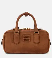 [Miu Miu] Miu Miu Arcadie Mini padded suede tote bag One Size brown