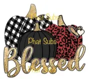 Sublimation Print Blessed Pumpkins Ready to Press Heat Transfer