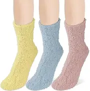 [Fodofodo] Fuzzy Socks for Women Soft Socks Cozy Fluffy Socks Winter Warm Slipper Socks Warm Comfy Thermal Home Sleeping Socks