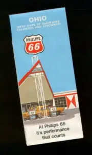 1971 Phillips 66 Ohio Road Map
