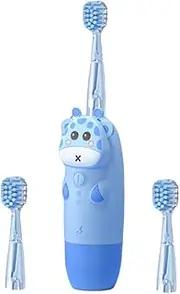 EXHUMKY Sonic Toothbrush Set Electric Toothbrush for Boys and Girls 4pcs Kit No Battery Gentle Bristles