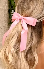 Whimsy Willow Pink Bow Hair Clip