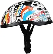 Open Portable Motorcycle Helmets Jet Helmet Bowl ECE Approved Retro Motorcycle Open Face Helmet Women Men Scooter Motorcycle Helmet, Adult Cruiser Chopper Half Helmet 55-62cm G