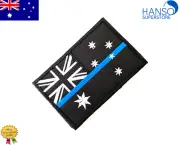 AUSTRALIA Thin Blue Line Police Hook & Loop Military Combat Patch Flag - AU SHIP