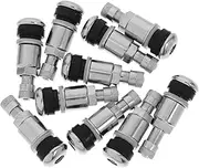 Totority 10pcs Bolt-in Tubeless Tire Valve Stems, Metal Car Tire Valves with Secure Seal Design, Weather-Resistant Replacement for Cars, Motorcycles, and SUVs