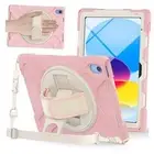 Kids Case for Apple For iPad 11th/10th Gen 11"/10.9" Hand Strap -- Sakura Pink