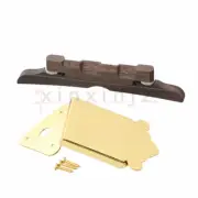 Rosewood Bridge & Gold Tailpiece for Mandolin Accessory