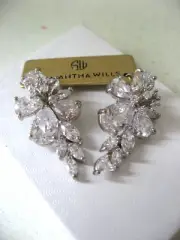 Samantha Wills Earring Bridal Crystal Grand Marquise Statement Clusters NWT $179