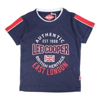 Shirt Boy Sleeves Courtes. Blue Color Marine. Lee Cooper, 4-14 Yr