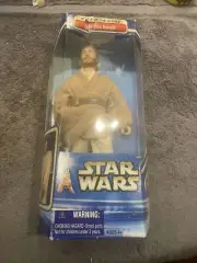 Poseable Star Wars 12" Inch Obi-Wan Kenobi Attack Of The Clones 2002