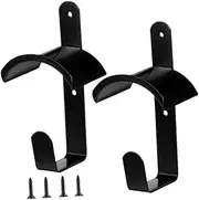 Vaveren 2 Pieces Horse Bridle Hooks Horse Stall Bridle Hooks Black Wall Mounted Equestrian Equipment Bridle Holders Rope Halter Hooks