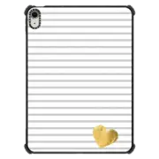 iPad Air 11-inch (M2/M3) iPad Impact Case LITTLE HEART AND GREY STRIPES
