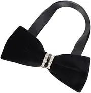 [TINEASUR] Men's Bow Tie Black Tie Ties Black Bowtie Mens Dress Tie Formal Bow Tie Bowtie Men Evening Bow Tie Unique Bow Tie Velvet Bow Tie Women Velvet Wedding Bow Tie Velvet Cloth