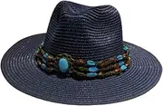 [Generic] Women Cowboy Hat Sun Hats Straw Western Cowboy Cowgirl Solid Casual Vintage Men Caps Outdoor Sun Protection Hat