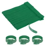 100Pcs 6 Inch Reusable Cable Ties Fastening Hook and Loop Straps Green