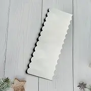 Stainless Steel Cake Scraper,Double Sided Patterned Edge Stripe Smooth Scraper Cake Decorating, Comb Pastry Cutter for Butter Mousse Cream Decoration (3)