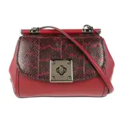 COACH Drifter Crossbody Snake Shoulder Bag 59498 Python Cherry Red Turn Lock 0