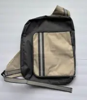 Creative Memories Crossbody Sling Backpack Messenger Bag Tan And Gray