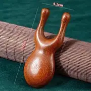 Honeyfluff - Wooden Head Scalp Massager / Nose Scraping Tool / Hair Comb (Various Designs) Type 06 - Brown - One Size