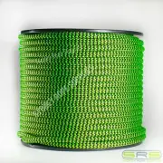 100MTR x 10MM DOUBLE BRAIDED POLYESTER YACHT ROPE,OFFSHORE XP ZIGZAG LIME/BLACK