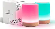 LuvLink Friendship Lamp v2 Extended WiFi Range - Simple Bluetooth Setup (Set of Two)