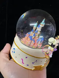 在飛比找Yahoo!奇摩拍賣優惠-城堡上海迪士尼樂園國內特價清5周年城堡米奇米妮水晶球擺件擺設