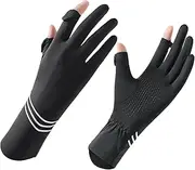 [TINAYAUE] Cooling Driving Gloves for Women Breathable Thin Lengthen Summer Outdoor Sports Non Slip Anti UV Cycling Gloves
