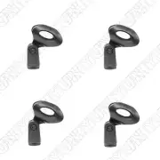 4Pcs Black Universal Microphone Clip Clamp Holder For Wired/ Wireless Mic Stand