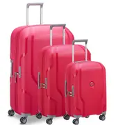 Delsey Clavel MR Hardside EXP 3 Piece (55, 70, 83) Spinner Suitcase Set Magenta