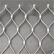 SXEVZOO 304 Stainless Steel Rope Mesh, 5cm/1.5mm Flexible Anti-Fall Balcony Protection Net, X-Type Safety Steel Wire Fence for Garden Farm Stairs Poultry(1x22m)