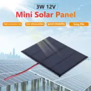 3W 12V Solar Charging Panel 0-125MA Solar Battery Charger for Lamp Fan Pump