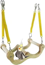 120g Parrot Cage Foraging Hanging Toy - Wooden Bird Chewing Toy | Spring Swing Toys for Parakeet - Cockatoo Hammock, Bird Foraging Activity, Cockatiel Chewing Game for Budgerigar Conure