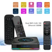 X96-X4 Android 11.0 8K UHD 32GB Dual WIFI TV Box+Air Mouse Voice Keyboard Remote