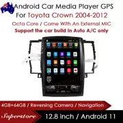 12.8” Android 11 Car Stereo non DVD GPS USB Head Unit For Toyota Crown 2004-2012