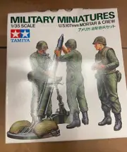 107mm Mortar & Crew 1:35 Scale US Military Figures Model Kit Tamiya 35090