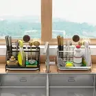 Space-saving Kitchen Rack Soap Dispenser Stand Sink Caddy Organizer