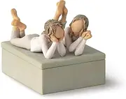 Willow Tree Forever Friends, Always by my side, Family Memories, Best friends, Sisters, Sculpted Hand-Painted Decorative Table Top Jewelry Keepsake Box