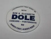 Bob Dole 1996 Presidential Campaign button pin 3" First Night New Hampshire