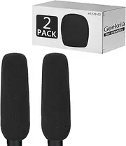 Geekria for Creators Foam Windscreen for 3/4'' (2 CM) Diameter Microphones, Antipop Foam Cover, Mic Wind Cover, Sponge Foam Filter Compatible with Audio-Technica AT875R (4.7 Inch / 2 Pack)