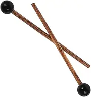 minkissy 2pcs Drum Mallets with Wooden Handle Comfortable Grip Percussion Accessories Lightweight Portable Ethereal Drum Sticks Xylophone