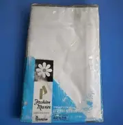Set of 2 Pillowcases Standard Size White Muslin Penneys Fashion Manor New Vtg
