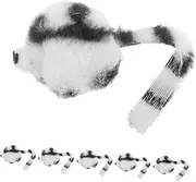 HOLIDYOYO Realistic Kitten Mouse Toys 6pcs Soft Plush Mice Catnip Stuffed Kitten Teething Plaything Indoor Cat Toy