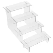 Acrylic 4-Tier Display Stand Statue Rack Figurine Display Rack Perfume Stand