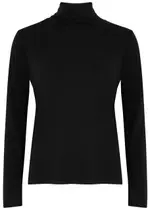 Eileen Fisher Roll-neck Silk-jersey top - Black - L (UK 18-20 / XL) L (UK 18-20 / XL)