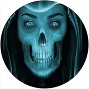 Slipmat Slip Mat Scratch Pad Felt for any 12" LP DJ Vinyl Turntable Record Player Custom Graphical - Skull Design 1