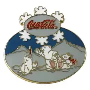 COCA COLA COKE SODA POLAR BEARS & SEAL WINTER PIN
